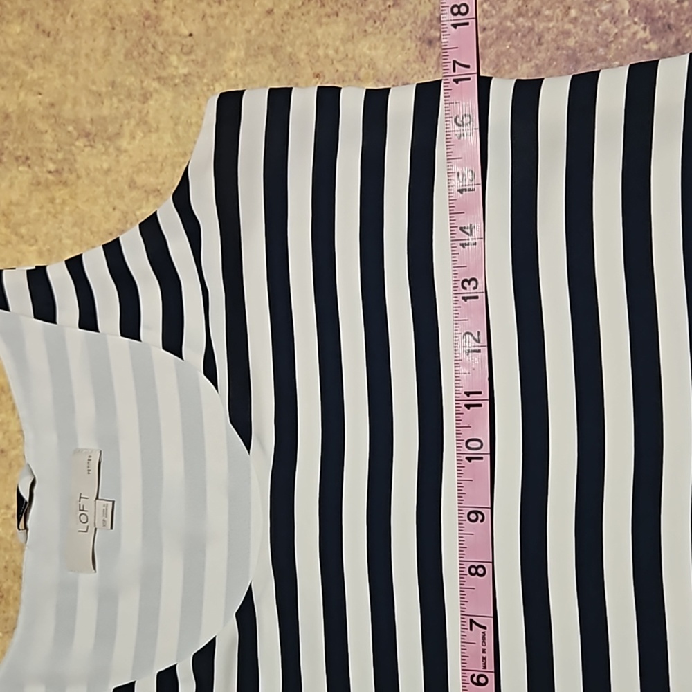 Loft | Black and White Striped Summer Dress - Picture 8 of 12